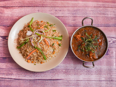 Chicken Manchurian Veg Fried Rice Or Chow Mein