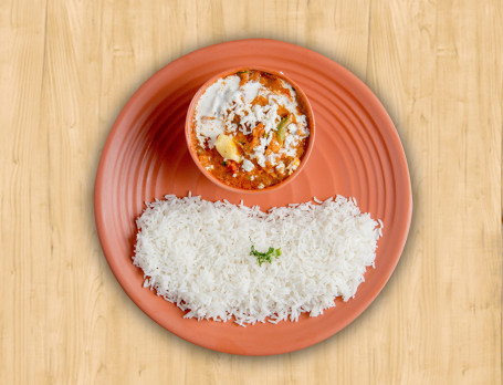 Paneer Curry And Rice