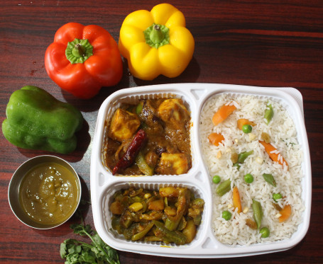 Peas Pulao With Kadhai Paneer