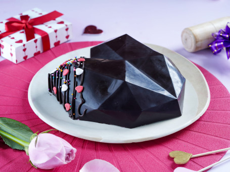 Special Valentine Dark Chocolate Heart Pinata Cake