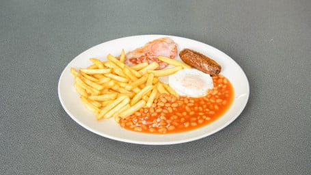 Egg, Sausage And Chips
