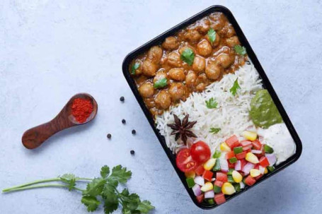 Palak Chole Chawal