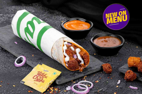 [New Improved] Crispy Baked Creamy Makhani Falafel Wrap