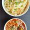 Pan Seared Vegetable Hakka Noodles With Vegetable Manchurian