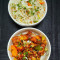 Chilly Garlic Paneer With Bon Garlic Noodle