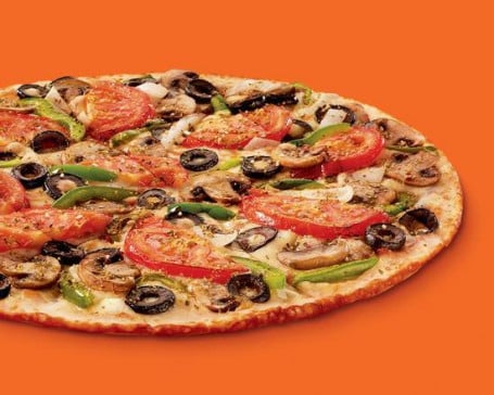 Pizza Vegetariana De Masa Fina
