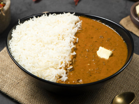 Homestyle Kaali Dal With Choice Of Rice Or 3 Rotis Salad
