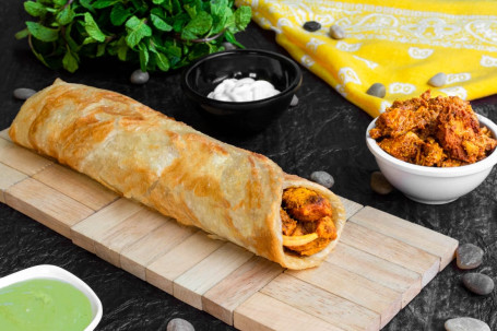 Kj Special Single Chicken Kathi Kebab Roll