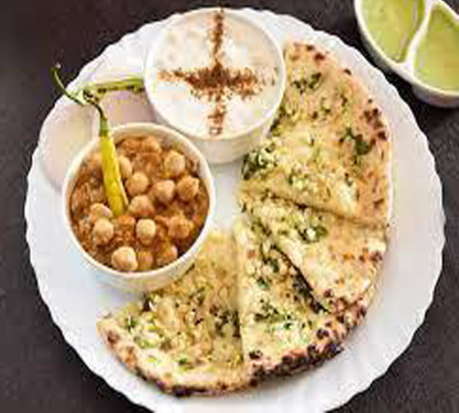 2 Mix Paratha Chole Curd Pickle 1 Pcs]