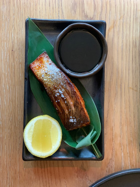 Roasted Soy Marinated Salmon, Caramel Chilli Soy