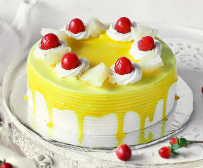 Pineapple Cake (Eggless) (1/2 Kg)