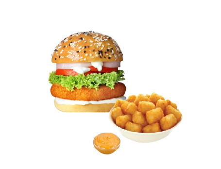 Crispy Chicken Burger Potato Pops [10Pcs] 1 Dip