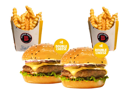 2 Jr. Grill Chicken Double Cheese Burger 2 Peri Peri Fries