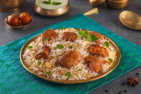 Spicy Dum Gosht Hyderabadi Mutton Biryani, Boneless Serves -2].