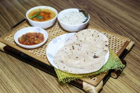 Dal Chawal Roti Thali