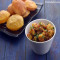 Poori 4Pcs Aloo Matar Dry Raita