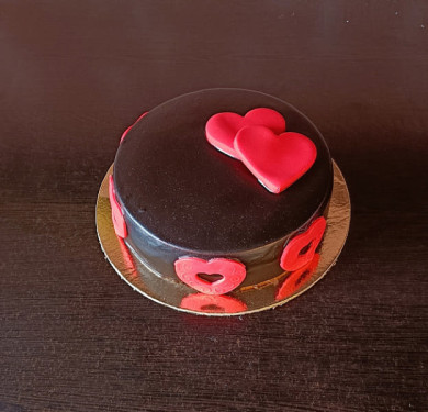 Heart Filled Valentine's Cake