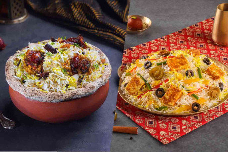 Noorani Khajur (Sweet Date Biryani- Serves 1) Zaitooni Paneer (Veg Paneer Biryani- Serves-1)