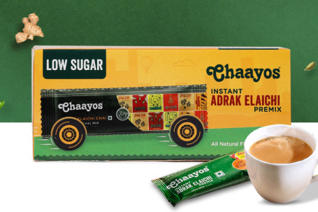 Instant Adrak Elaichi Chai Premix Low Sugar (5 Sachets)