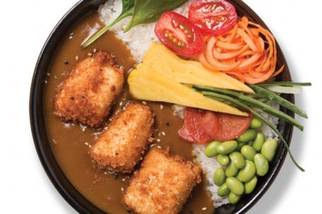 Vegetable Tofu Katsu Rice