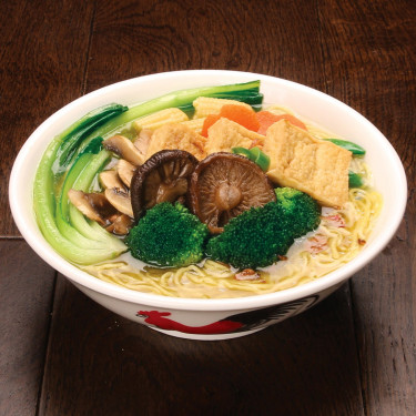 Mushroom And Vegetables Noodles Soup