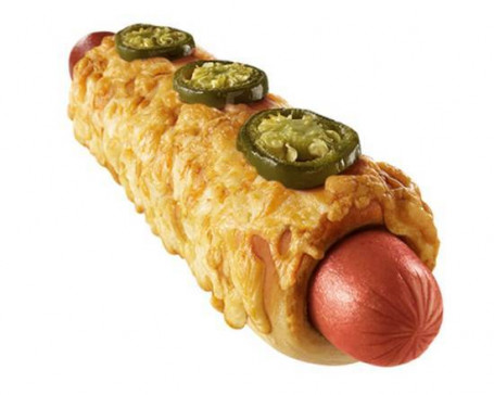 Cheese And Jalapeno Pretzel Dog