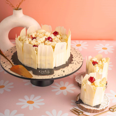 White Forest Geteau Cake