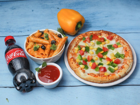 Simply Veg 9 Regular Pizza Italian Pasta Red/White) Cold Drink 300 Ml).