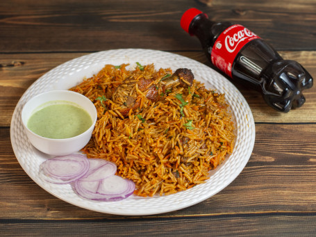 Chicken Biryani Combo(Chicken Biryani +Raita+ Coke (300 Ml)(650 Ml Box Of Biryani)