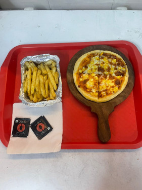 Small Onion Pizza Salted Fries Coke