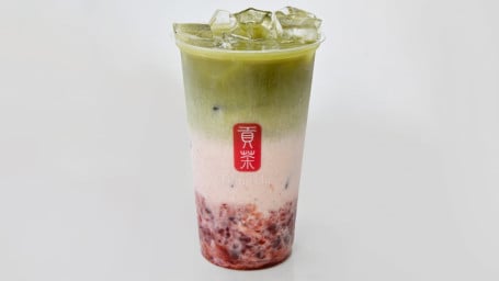 Strawberry Matcha Latte Cǎo Méi Mǒ Chá Ná Tiě