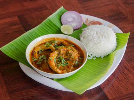 Plain Rice With Fish Curry (Ragandi)