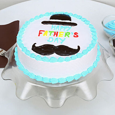 Hat And Moustache Fathers Day Cake