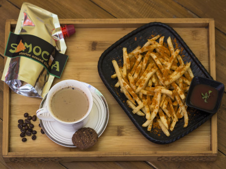 Classic Hot Coffee Peri Peri Fries