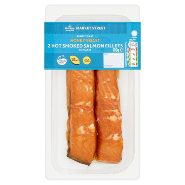 Filetes De Salmón Asado Con Miel Ahumado En Caliente Morrisons