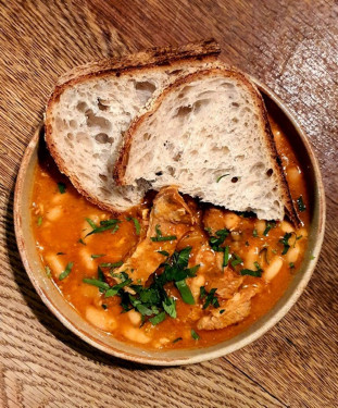 Casserole Of Lamb Shoulder, Cannellini Beans, Sherry, Pimenton