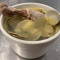 Rè Há Zǐ Suàn Tóu Jī Tuǐ Bāo Tāng Clam And Chicken Soup With Garlic