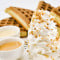 Liàn Rǔ Huā Shēng Jiàng Sōng Bǐng Tào Cān Waffle With Peanut Butter And Condensed Milk