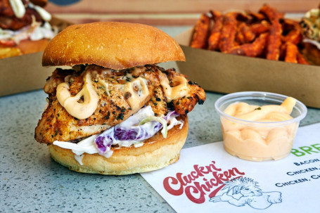 Portuguese Chicken And Slaw Burger