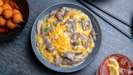 Wagyu Beef In Egg Sauce With Rice