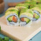 Green avocat saumon rolls