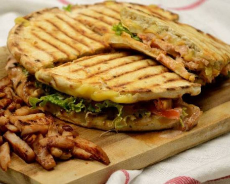 Skepasti Pitta Pork Gyros (Greek Style Club Sandwich)