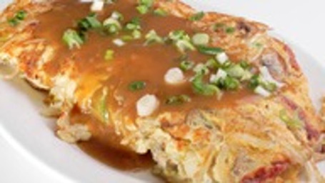 71. Roast Pork Egg Foo Young Chā Shāo Róng Dàn