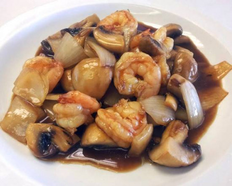 King Prawn With Mushrooms Mó Gū Dà Xiā