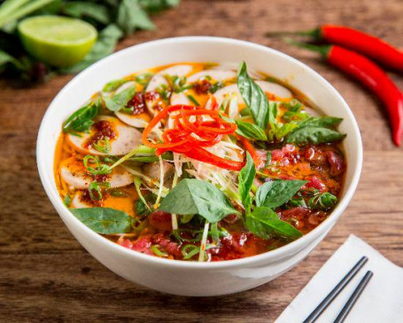 Hot And Spicy Beef Noodle Soup, Bún Bò Huế