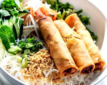 Vermicelli With Prawn Spring Roll