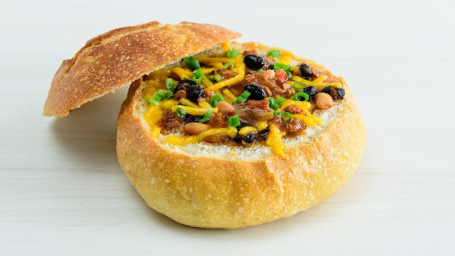 3 Bean Chili Bread Bowl