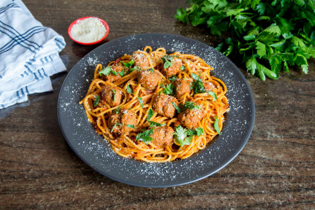 Spaghetti Meatballs Halal Pasta