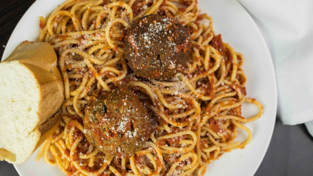 Meatball Parm With Spaghetti