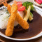 Zhà Xiā Hēi Kā Lī Fàn Black Curry Rice With Deep-Fried Shrimp